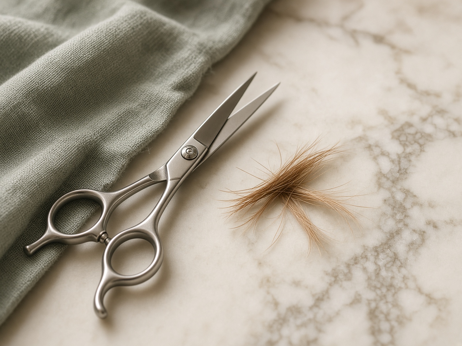 Schere auf Marmor – Handwerk im Salon